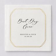 Eucalyptus Frame Luncheon Napkins Pure White Napkin Uncoined