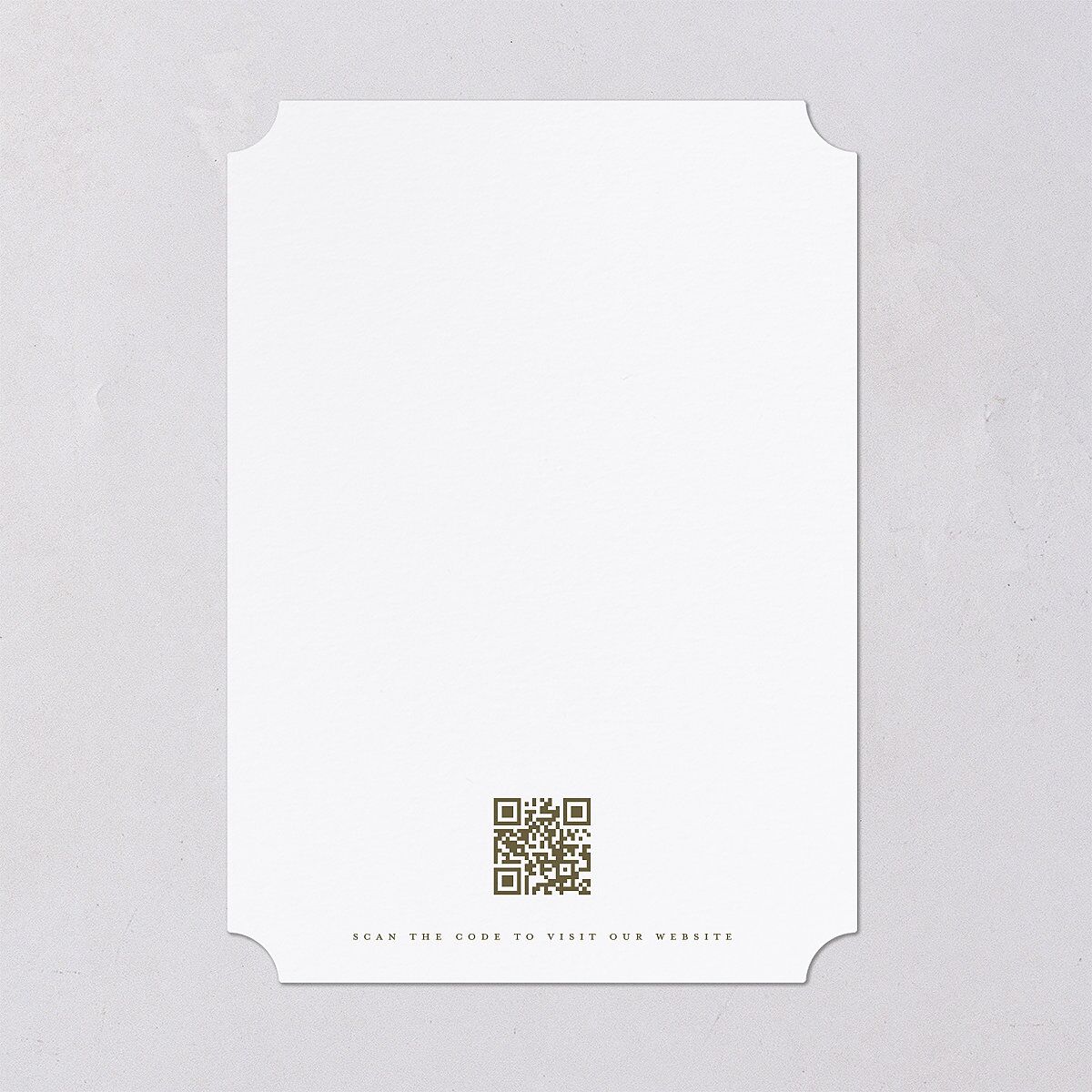 Graceful Chuppah Save the Date Cards Pure White Signature smooth Blank No