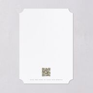 Graceful Chuppah Save the Date Cards Pure White Signature smooth Blank No