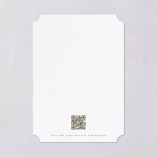Graceful Chuppah Save the Date Cards Pure White Signature smooth Blank No
