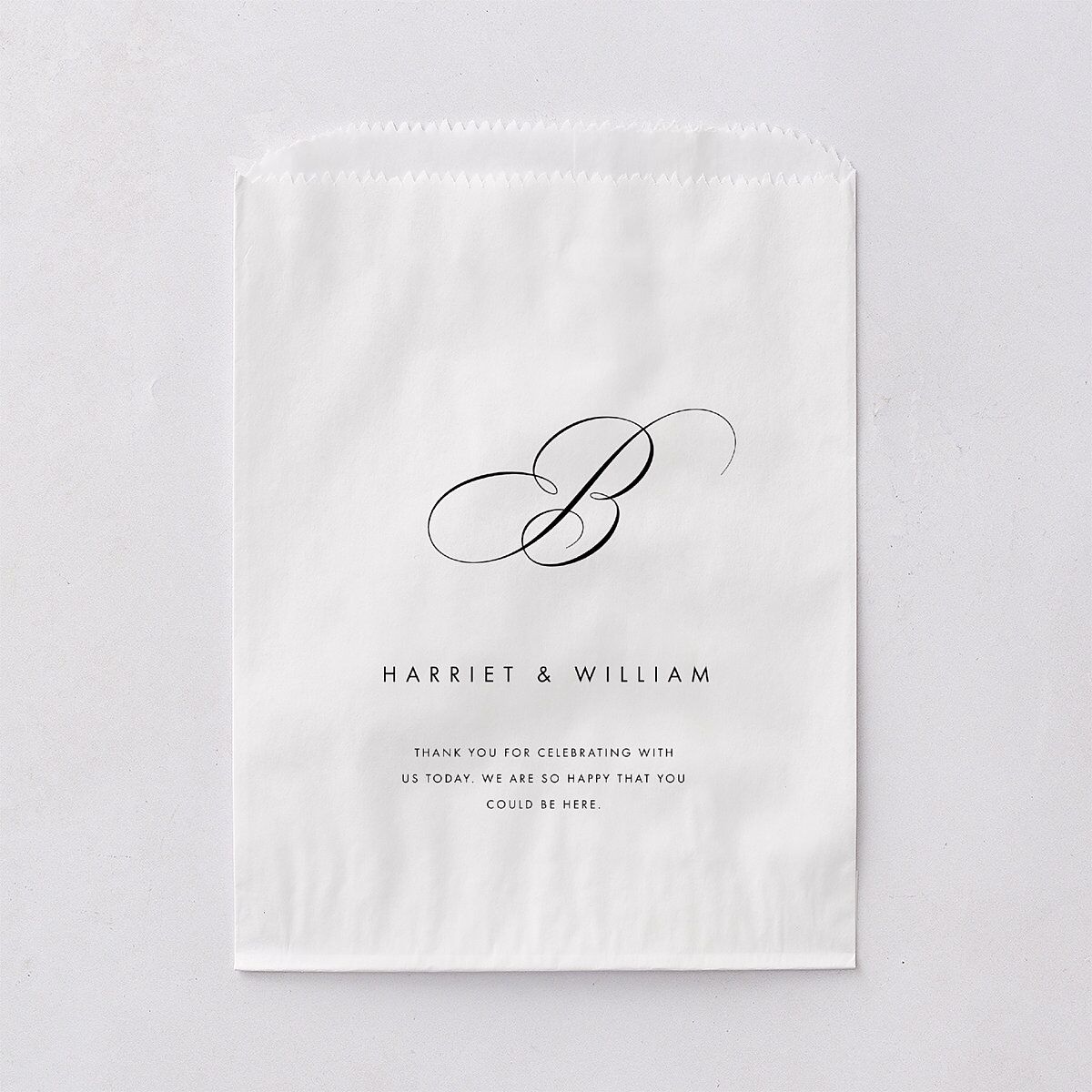 Polished Frame Favor Bags White Licorice Wax-Lined Food Safe Paper