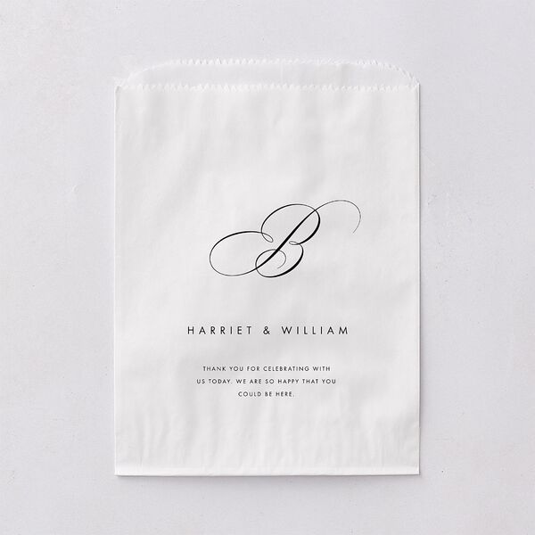 Polished Frame Favor Bags White Licorice Wax-Lined Food Safe Paper