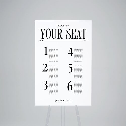 Magazine Cover Standard Seating Chart Large Licorice Standard Indoor Foam Core L Seating