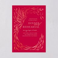 Chinese Phoenix Fenghuang Rehearsal Dinner Invitations Crimson Signature Blank Standard