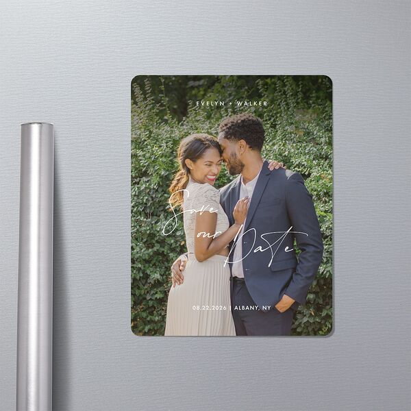Picture This Photo Save The Date Magnets Greenery Magnet Paper