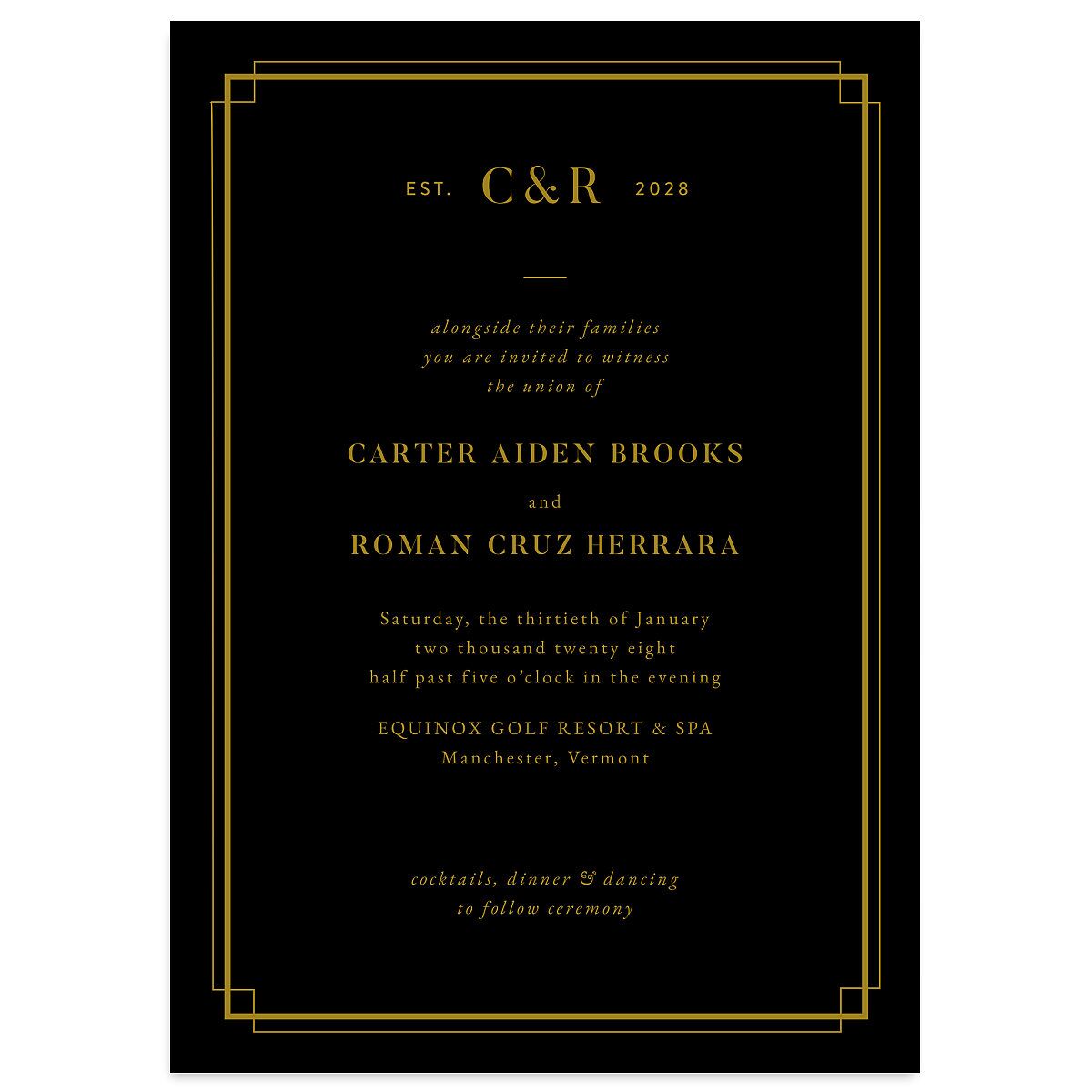 Luxe Monogram Wedding Invitations