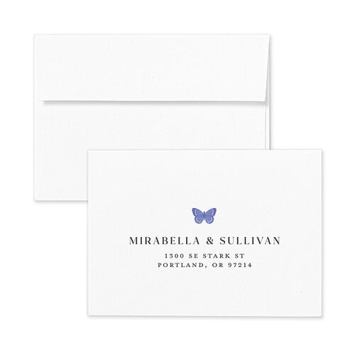 Whimsical Wildflower Garden Response Card Envelopes Daffodil White Return Address Signature Standard