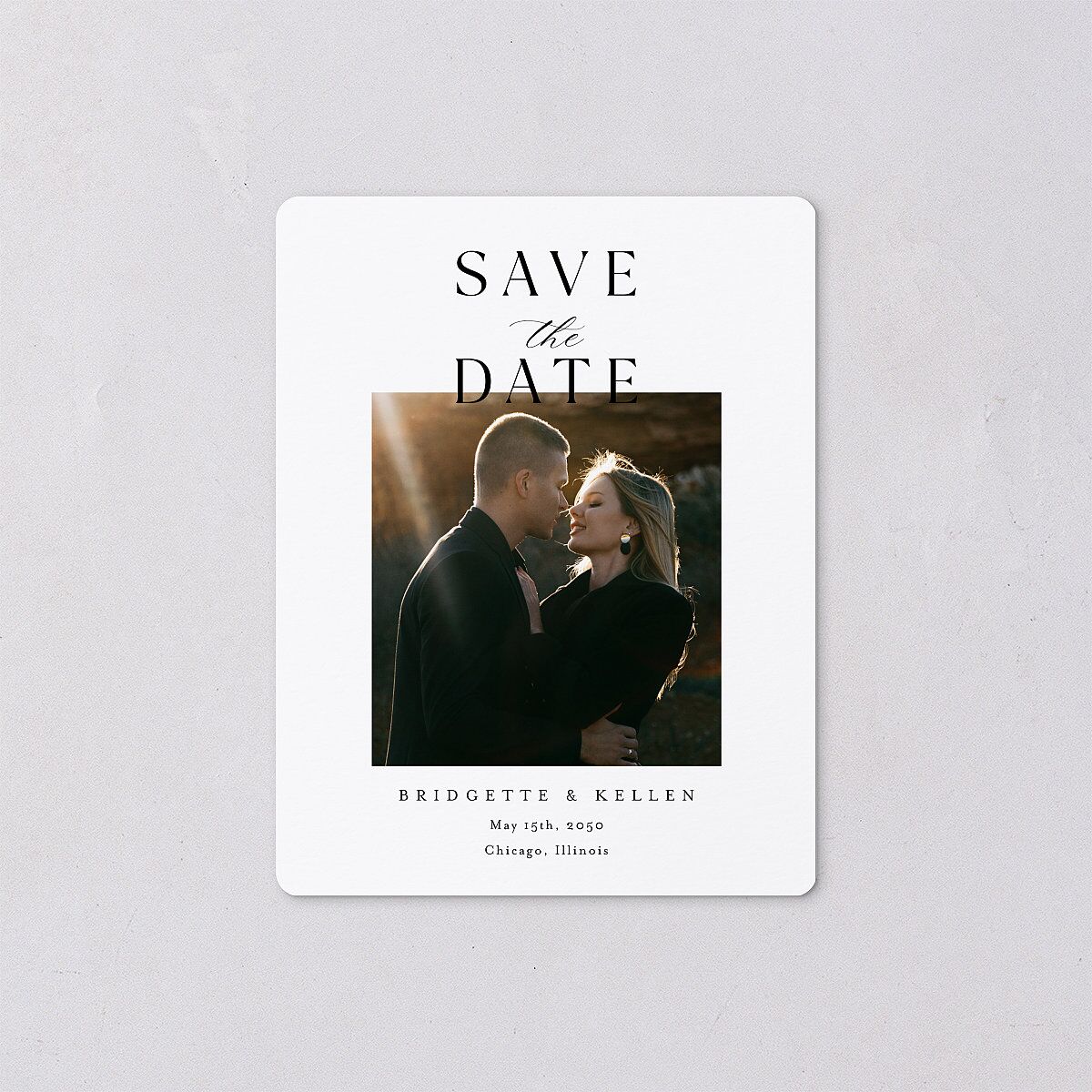Timeless Typography Save The Date Magnets — view 1