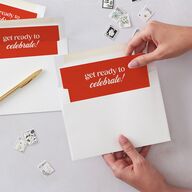 Modern Retro Type Envelope Liners Scarlet Standard