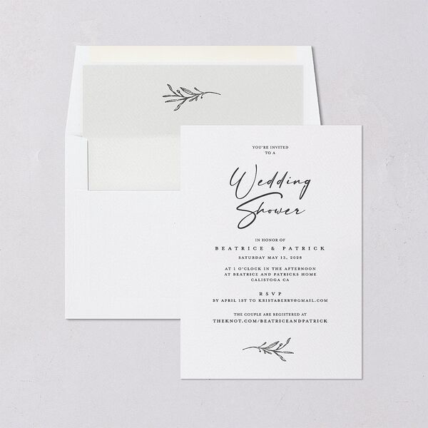 Rustic Setting Bridal Shower Invitations Medieval Grey Signature Blank Standard