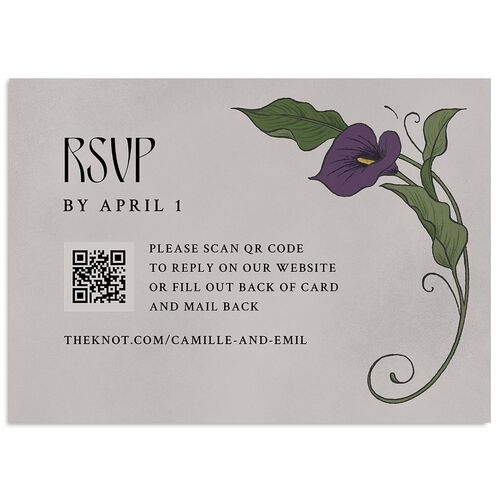 Calla Lily Nouveau Wedding Response Cards Regency Signature Standard