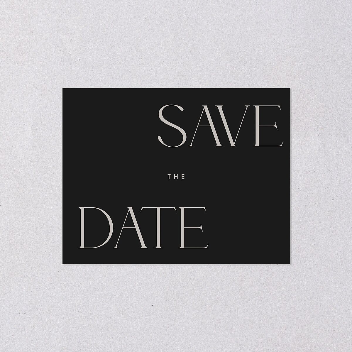 Modern Initials Save the Date Petite Cards Midnight Signature smooth Blank No Standard