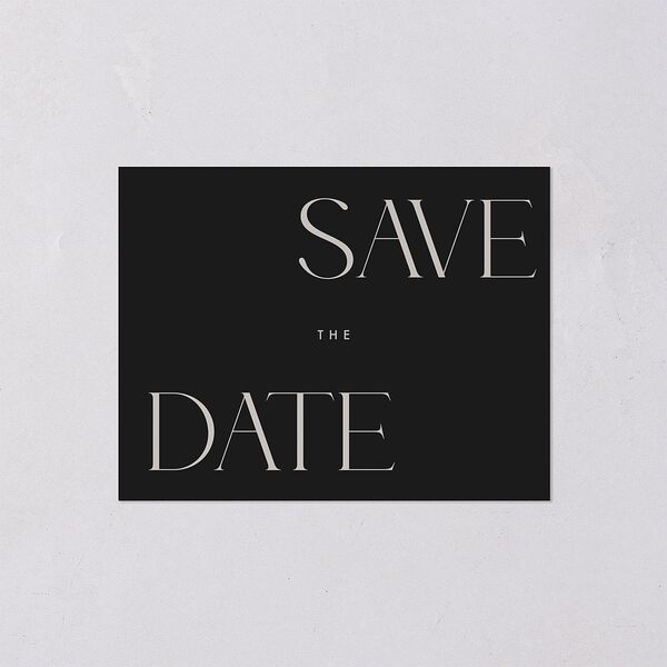 Modern Initials Save the Date Petite Cards Midnight Signature smooth Blank No Standard