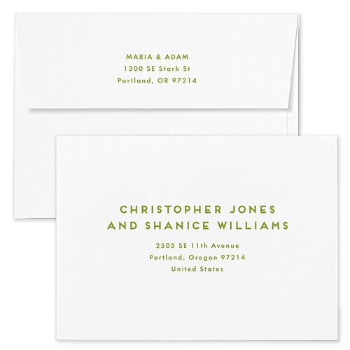 Eclectic Vintage Stripes Holiday Card Envelopes Blue Ruby Return Address Standard Signature