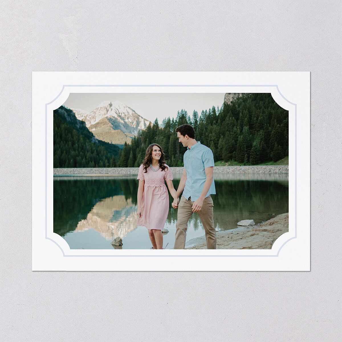 Fairytale Wildflower Crest Bridal Shower Invitations Pure White Signature Blank Standard