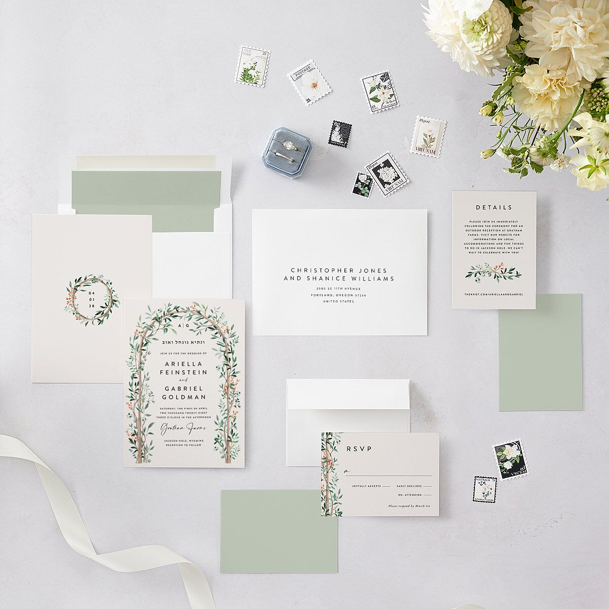 Rustic Arch Wedding Invitations Forest Signature Blank No Standard