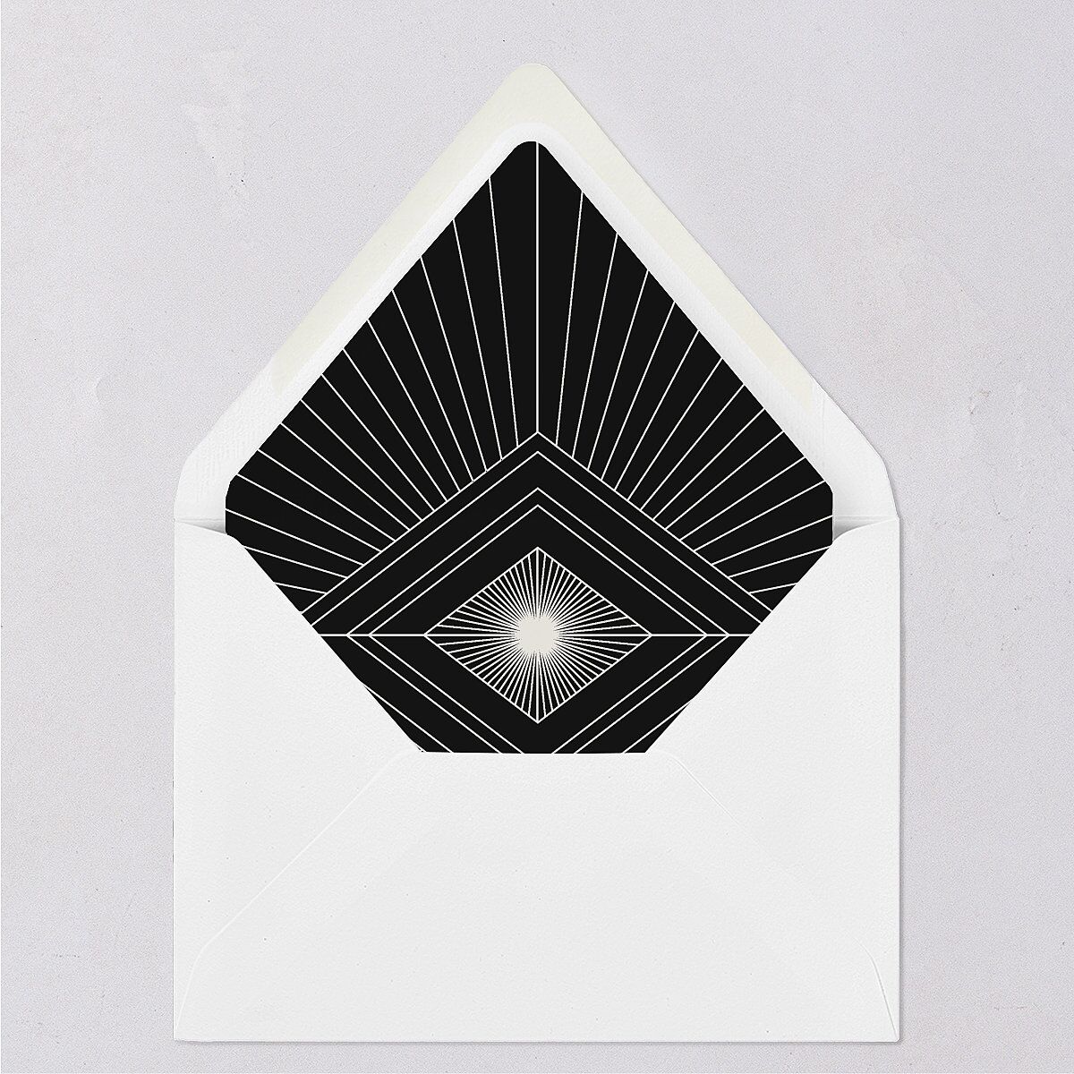 Vintage Art Deco Photo Euro Envelope Liners Off-White Luxe