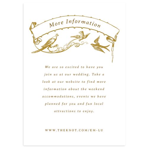 Vintage Toile Wedding Enclosure Cards Saddle Signature Standard