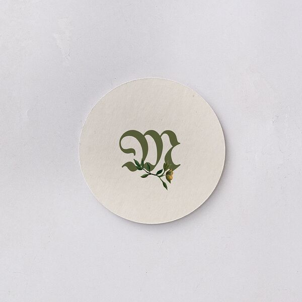 Medieval Renaissance Wedding Day Coasters Moss Cardboard Circle