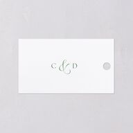 Vintage Bow Favor Gift Tags Jewel Green Signature