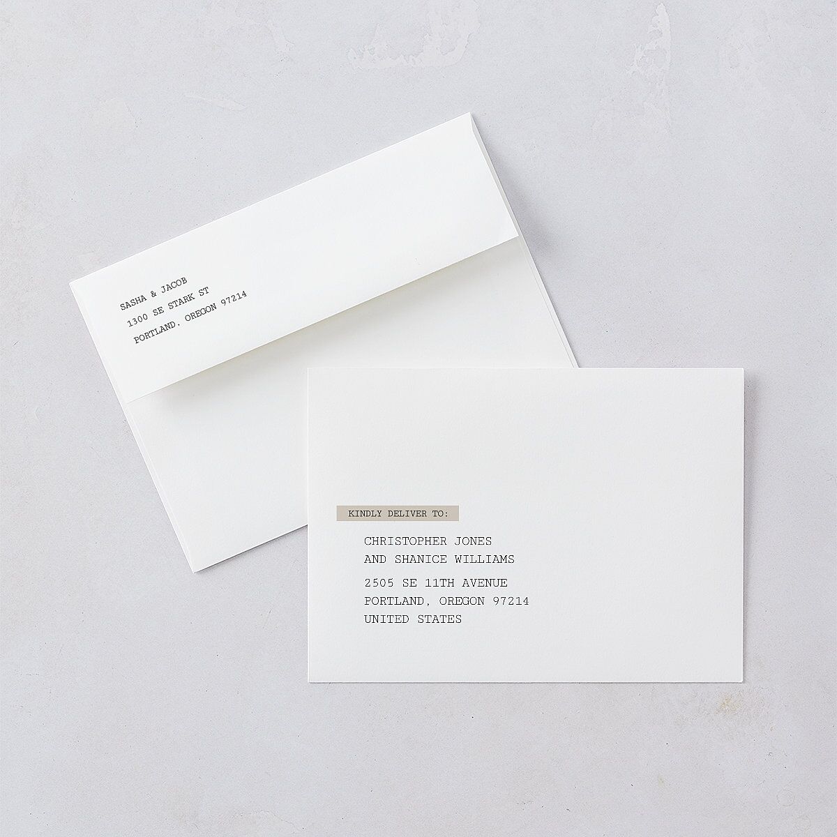 Editorial Label Maker Wedding Invitations Linen Signature Blank No Standard