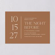 Climbing Leaves Rehearsal Dinner Invitations Copper Signature Blank
