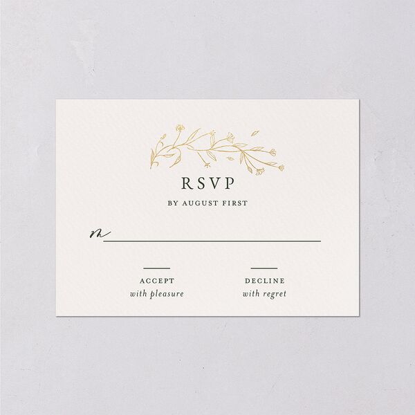 Gilded Monogram Wedding Response Cards Gold Dark Camo Signature Standard