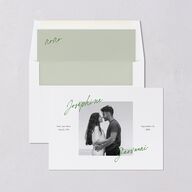 Contrast Type Save the Date Cards Greenery Signature smooth Blank No Standard