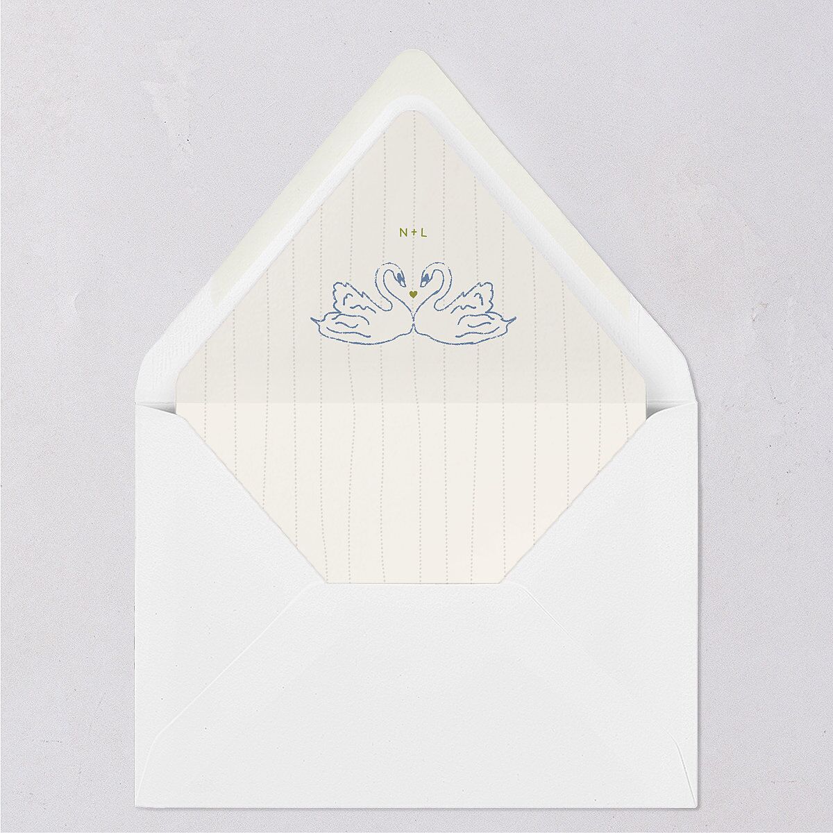Modern Delicate Bows Euro Envelope Liners Peridot Luxe