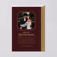 Vintage Storybook Bridal Shower Invitations Merlot Signature Blank Standard