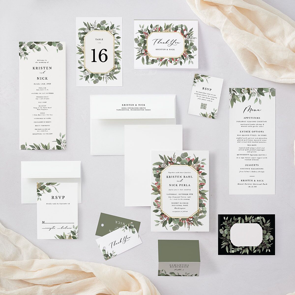 Eucalyptus Frame Table Numbers — view 5