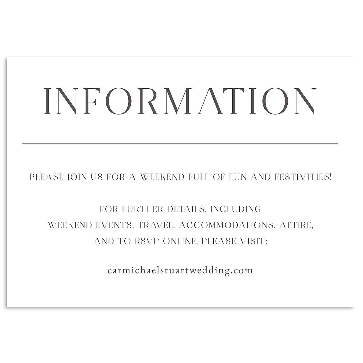 Classically Elegant Wedding Enclosure Cards