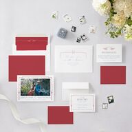 Eternal Devotion Save the Date Cards Garnet Signature smooth Blank No Standard