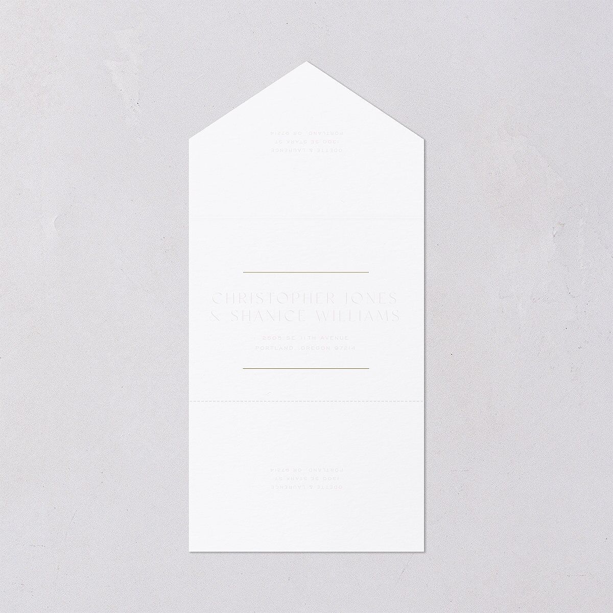 Surround All-in-One Wedding Invitations Mist Signature Light Both Recipient and Return Addresses No