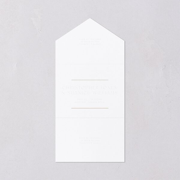 Surround All-in-One Wedding Invitations Mist Signature Light Both Recipient and Return Addresses No