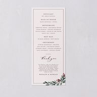Gilded Botanical Wedding Programs Burgundy Signature