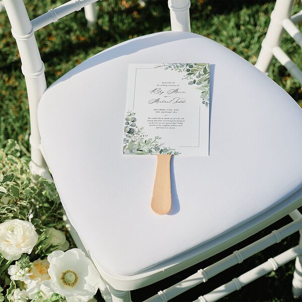 Gorgeous Greenery Fan Programs Pure White Signature Standard