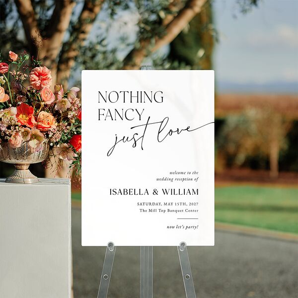 Nothing Fancy Acrylic Welcome Sign Medium Pure White Standard Acrylic M Welcome