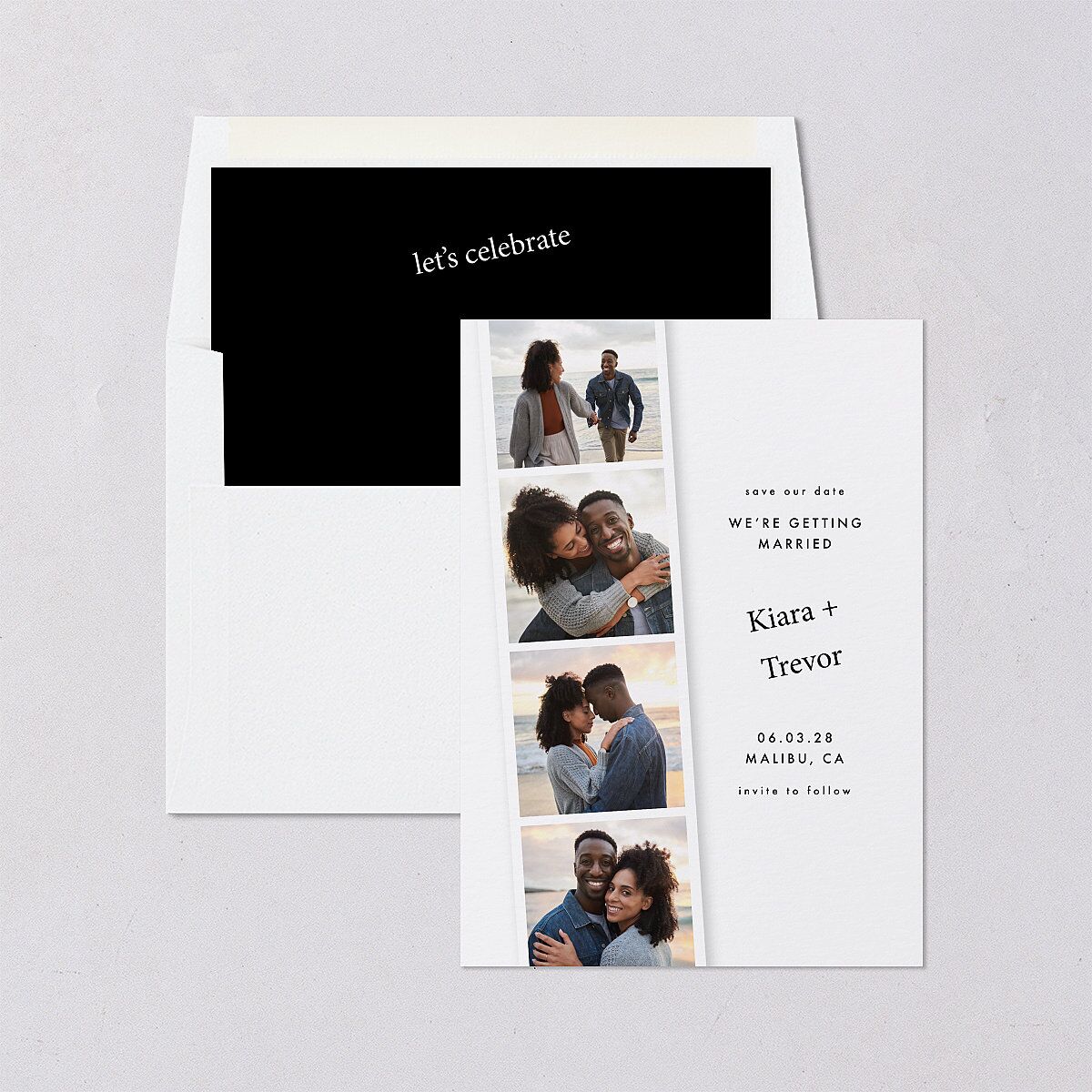 Modern Photobooth Save the Date Cards — view 4