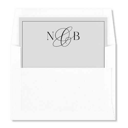 Romantic Ampersand Envelope Liners Midnight Standard