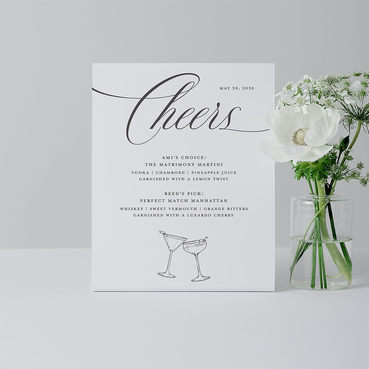 Grand Calligraphy Bended Tabletop Sign X-small Medieval Grey Standard Plastic XS Tabletop Table