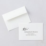 Til Death Do We Disco Response Card Envelopes Licorice White Standard Return Address Signature