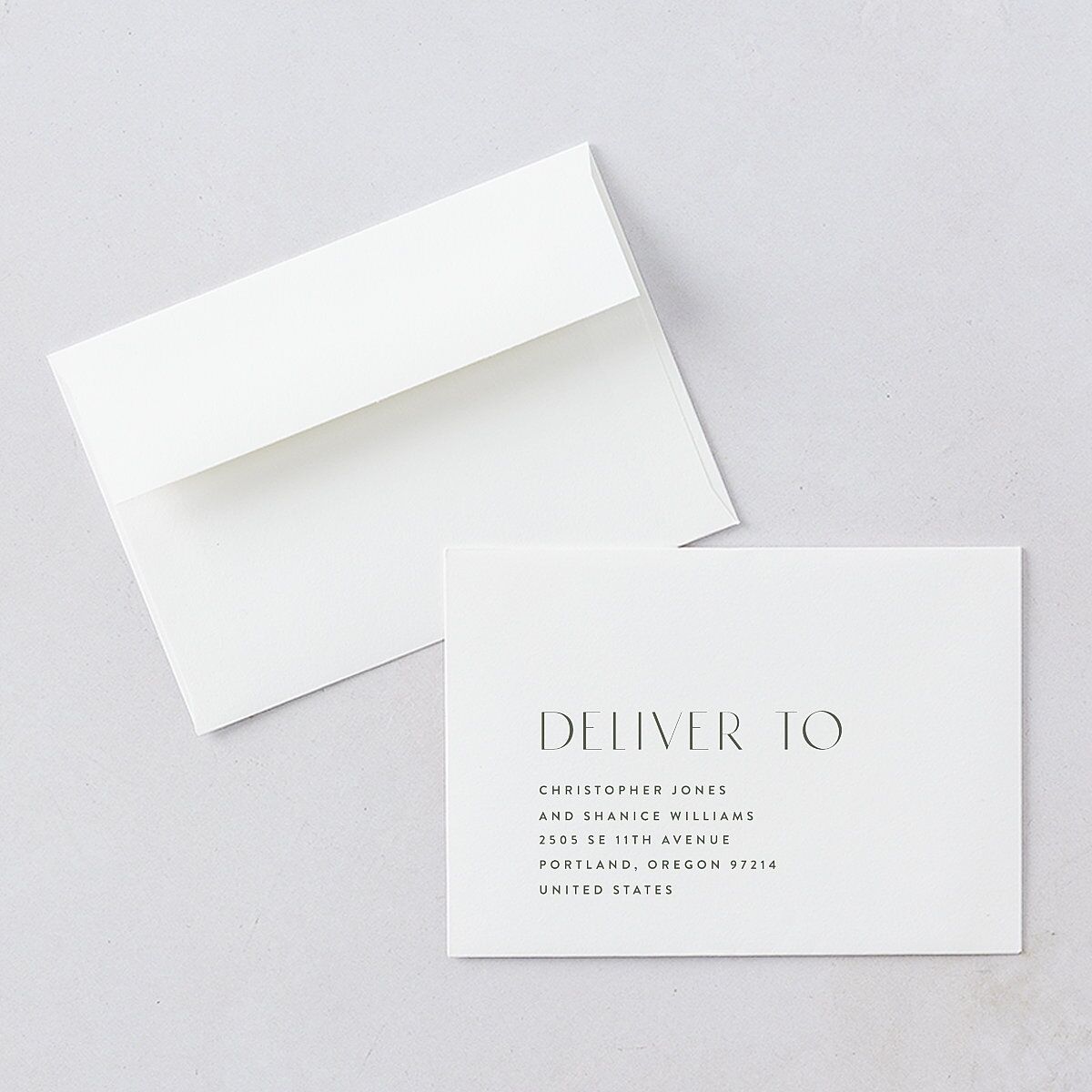Boho Texture Wedding Response Card Standard Envelopes White Standard Deep Olive Return Address Signature