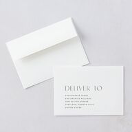 Boho Texture Wedding Response Card Standard Envelopes White Standard Deep Olive Return Address Signature