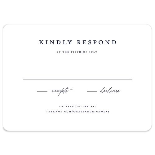 Palm Tree Icon Wedding Response Cards Moody Blue Signature Rounded