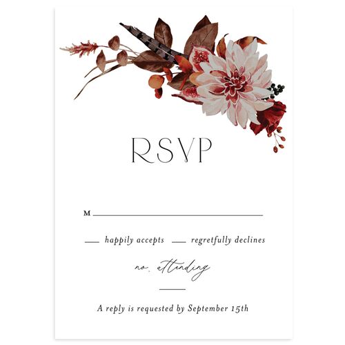 Eclectic Adornment Wedding Response Cards Midnight Signature Standard