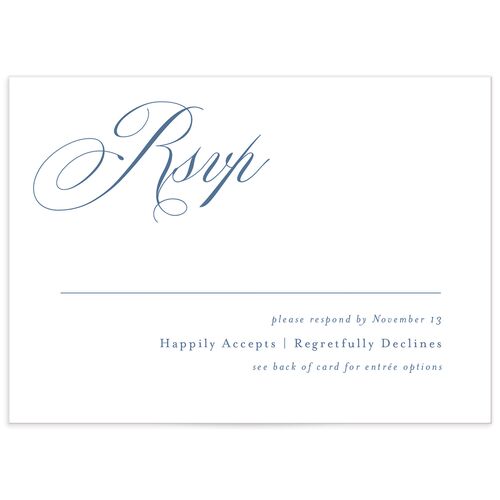 Eternal Love Wedding Response Cards - Blue