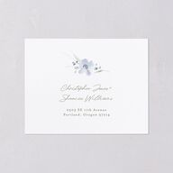 Floral Photo All-in-One Wedding Invitations Ocean Signature Light Both Recipient and Return Addresses No
