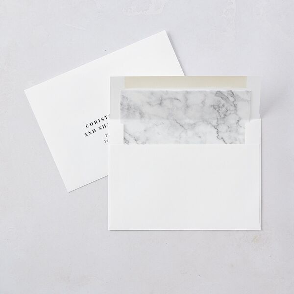 Classic Monogram Wedding Invitations Pure White Signature Blank No Standard