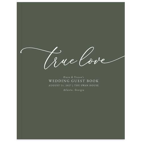 Romantic Photo Guest Books Hunter Green